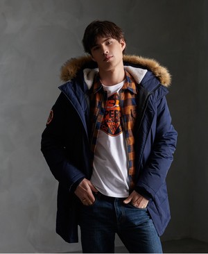 Superdry Everest Parka Férfi Kabát Sötétkék | HSNIM5176